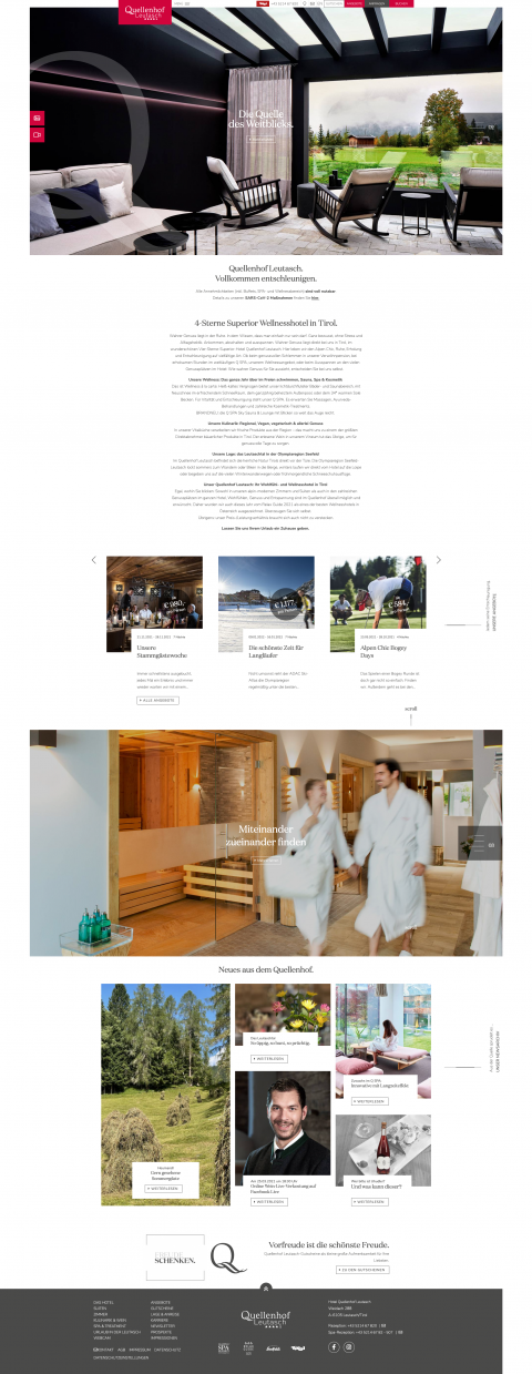 Seitenaufnahme Hotel Quellenhof Leutasch