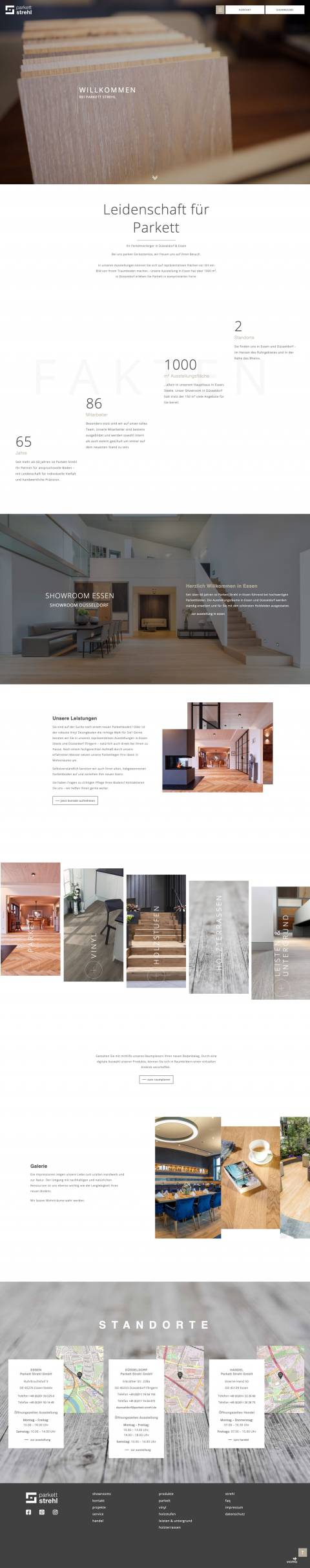 Seitenaufnahme Parkett Strehl