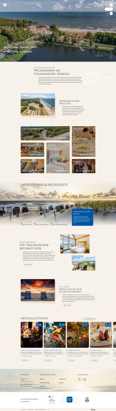 Seitenaufnahme Strandhotel Seerose