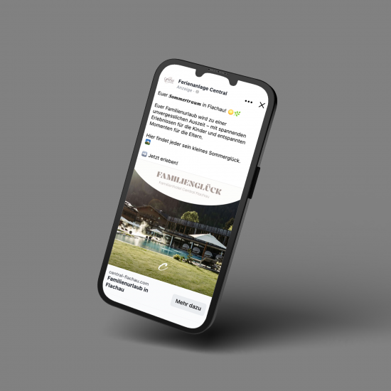 Mockup mobile Ansicht Hotel Central Flachau