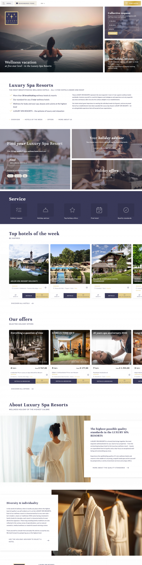 Seitenaufnahme Leading SPA Resorts