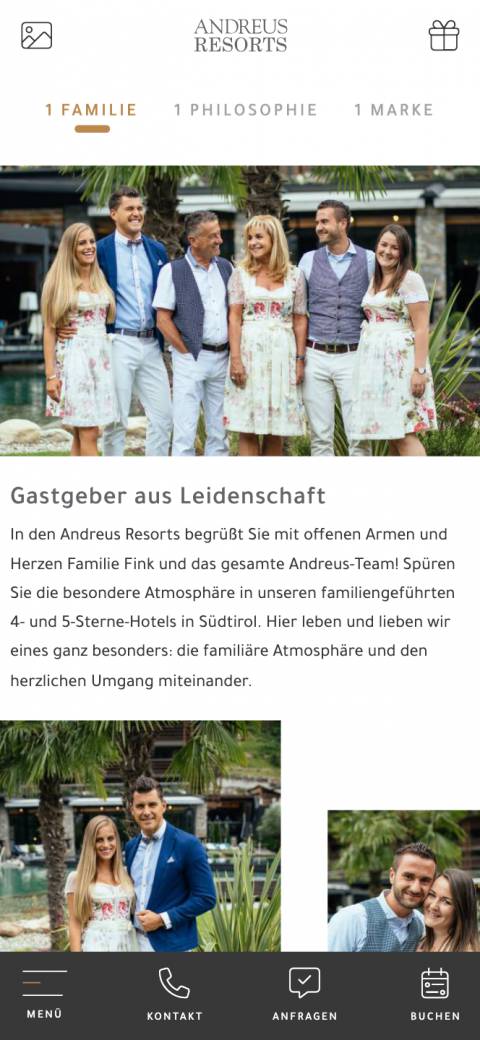Screenshot Website Andreus Resort