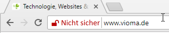 Google Chrome: Website ist nicht verschlüsselt, also unsicher